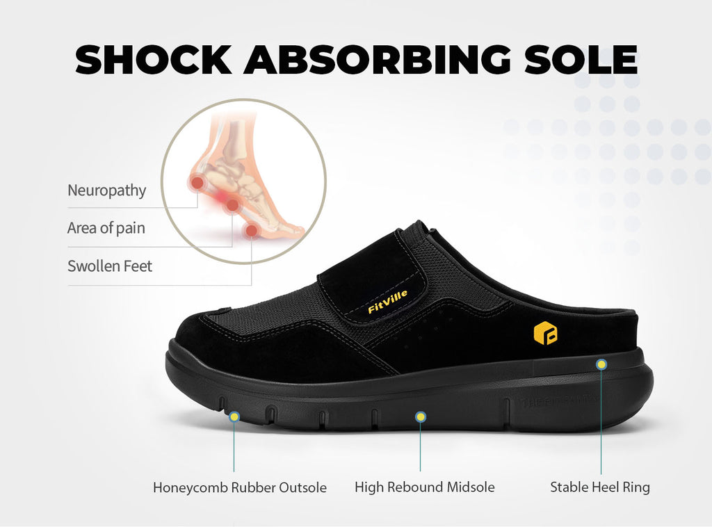 FitVille Men's EasyTop Diabetic Slipper V3 - 29