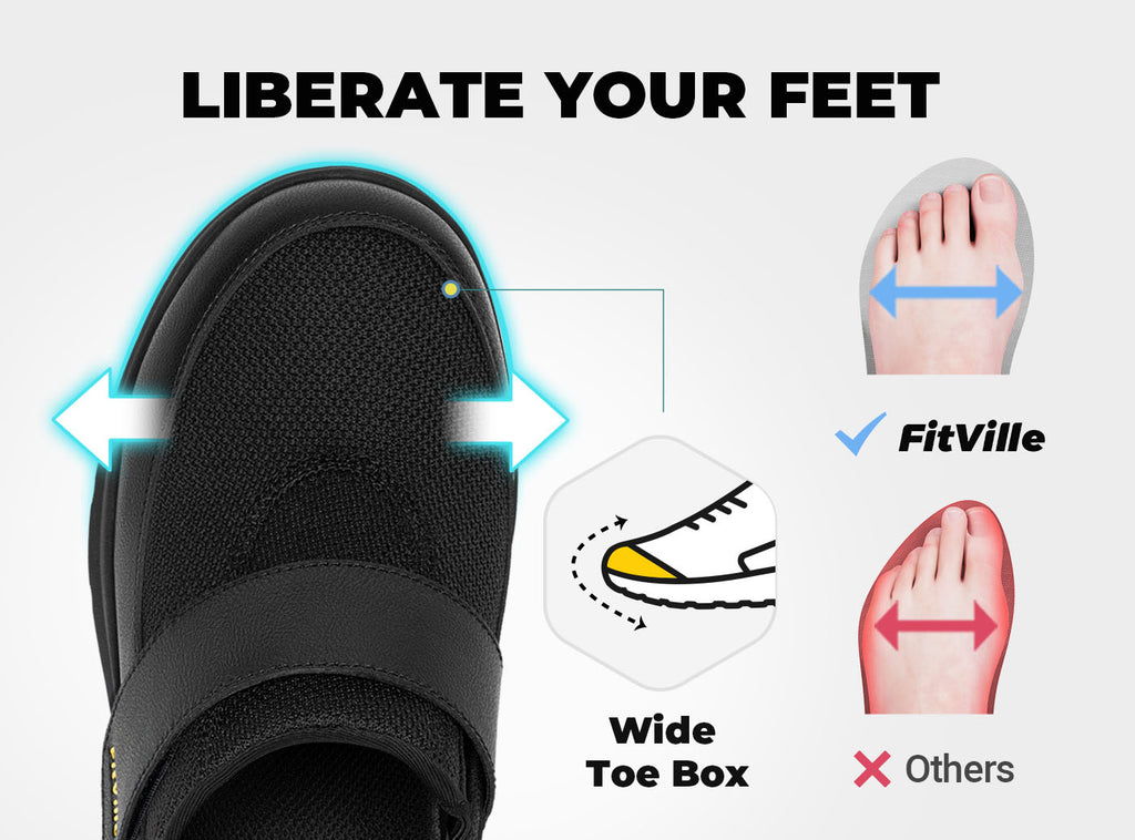 FitVille Men's EasyTop Diabetic Slipper V1 - 3