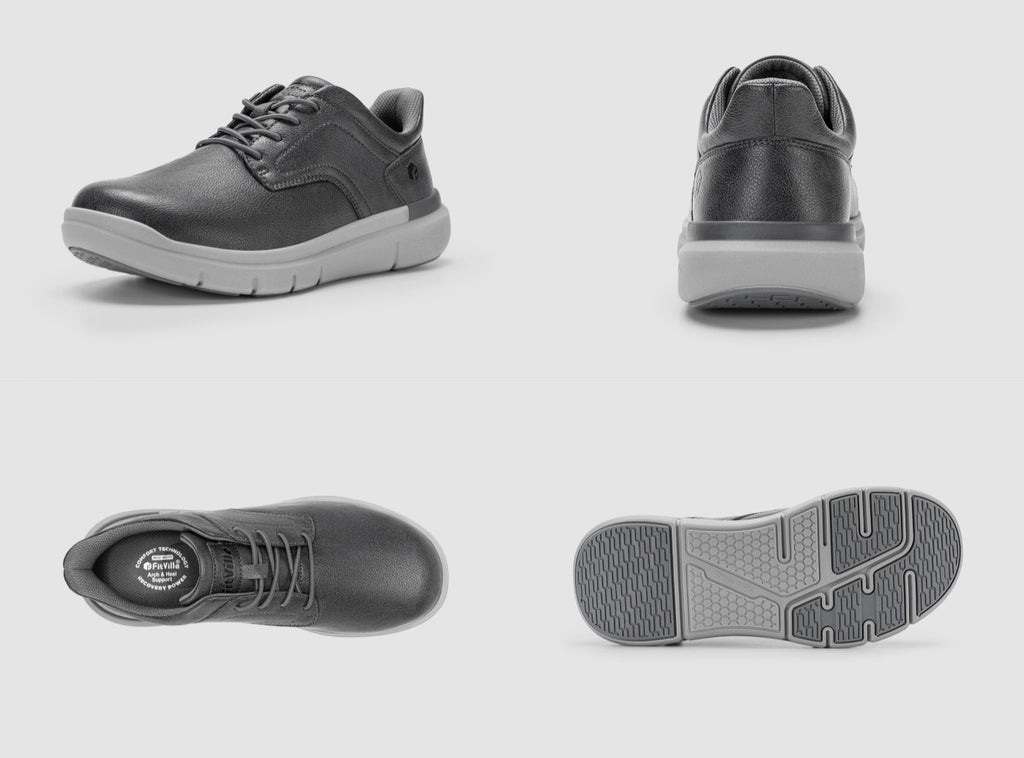 FitVille Men's EasyWalk Slip - On Dress Shoes V2 - 26