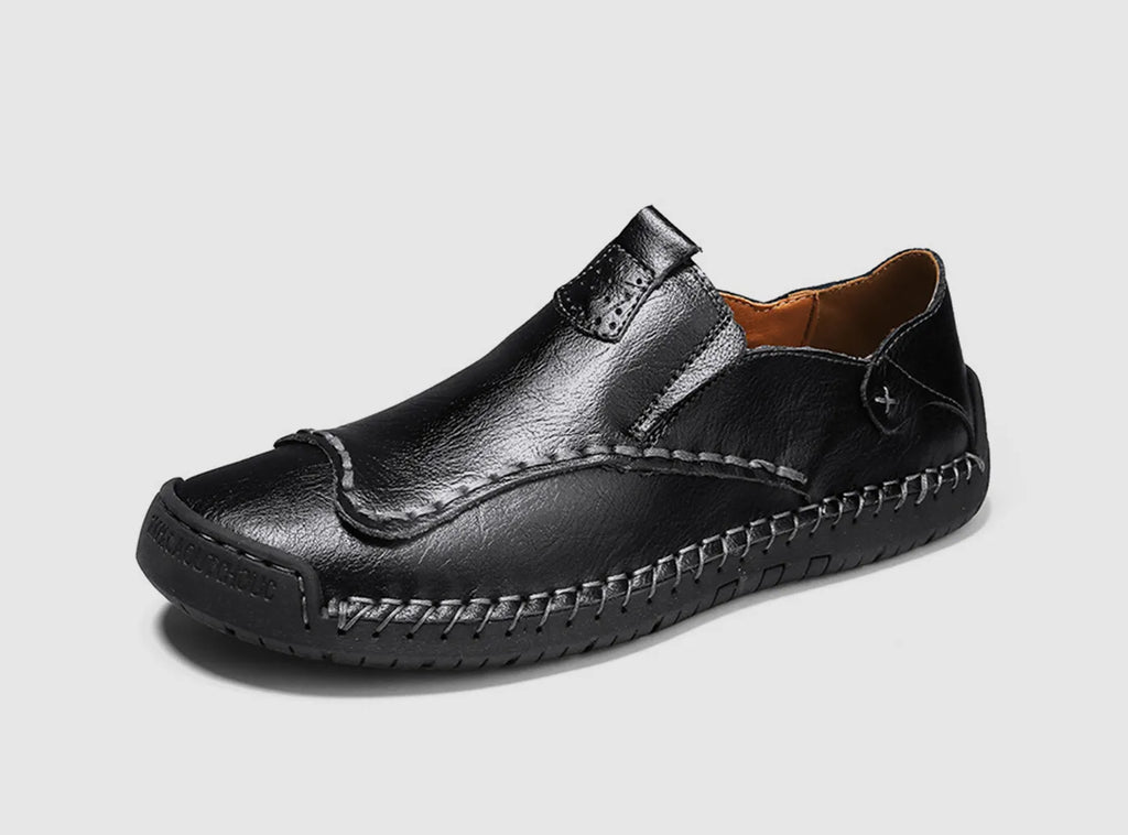 FitVille Men's Casual Slip - On Leather Shoes - 1