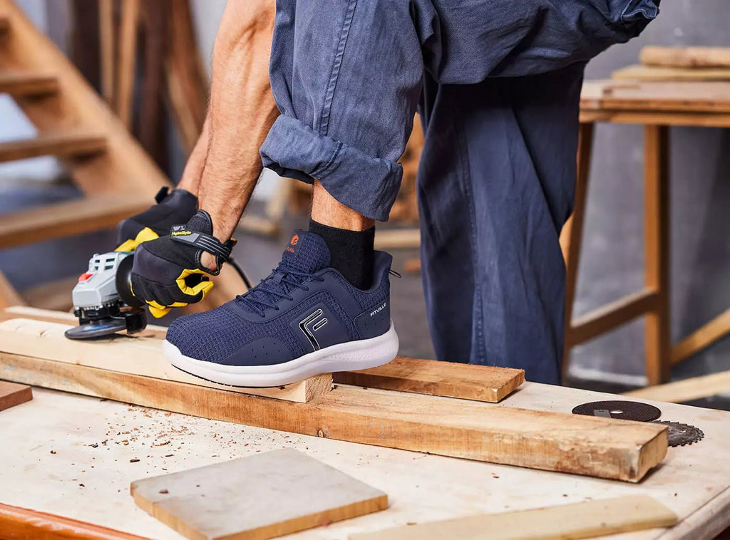 FitVille Men's TitanToe Composite Toe Slip - Resistant Sneaker V1 - 12