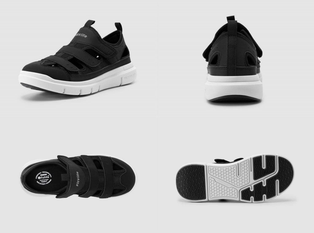 FitVille Men's EasyTop Recovery Sandal V4 - 8