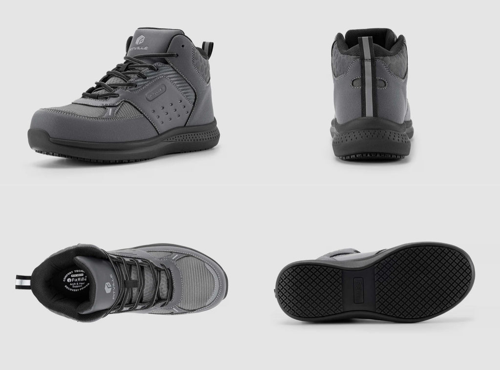 FitVille Men's High - top SteelCore Work Boots V2 - 17