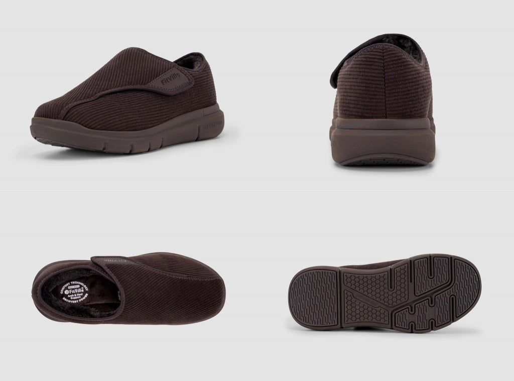 FitVille Men's EasyTop Comfort Slipper V1 - 19