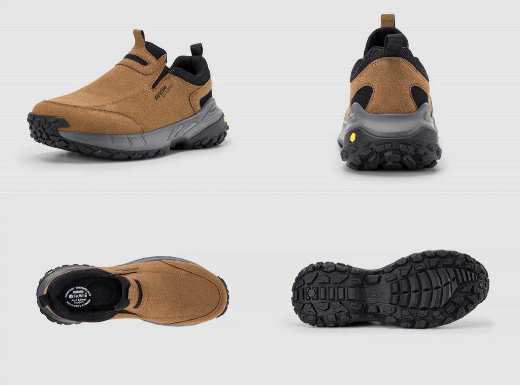 FitVille Men's Low - Top LugMax Outdoor Slip - On V3 - 9