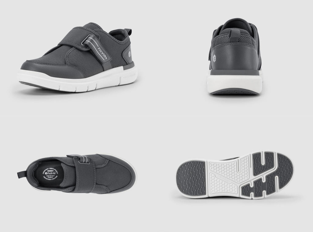 FitVille Men's EasyTop StrapEase Diabetic Shoes V10 - 24