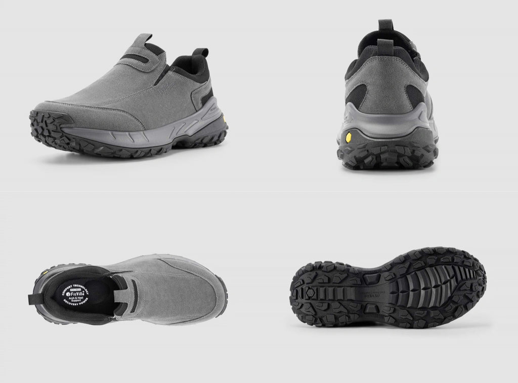 FitVille Men's Low - Top LugMax Outdoor Slip - On V3 - 26