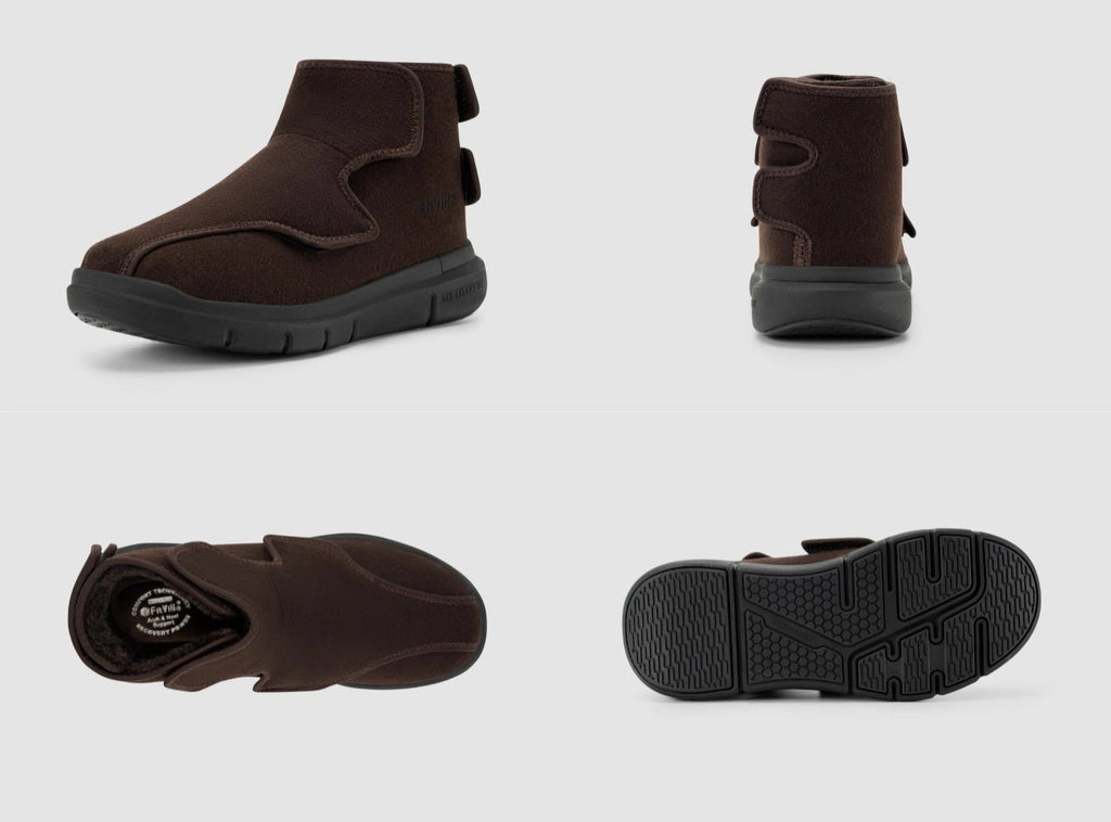 FitVille Men's EasyTop Diabetic Winter Boots V2 - 19