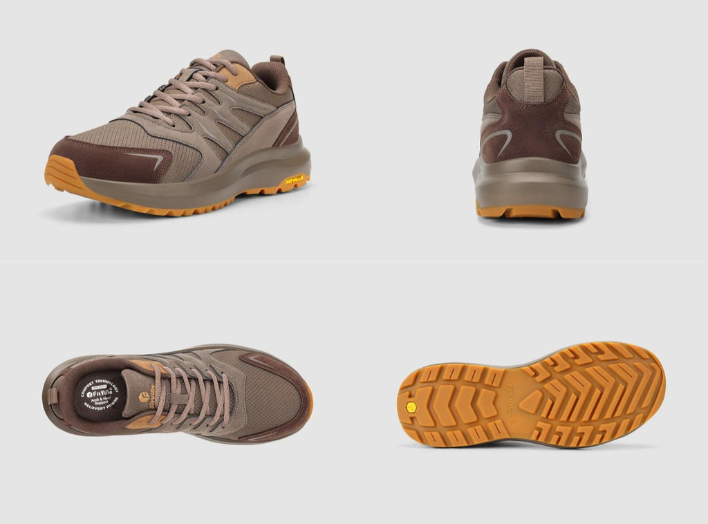 FitVille Men's Low - Top Sturdy Core Hiking Shoes V4 - 17