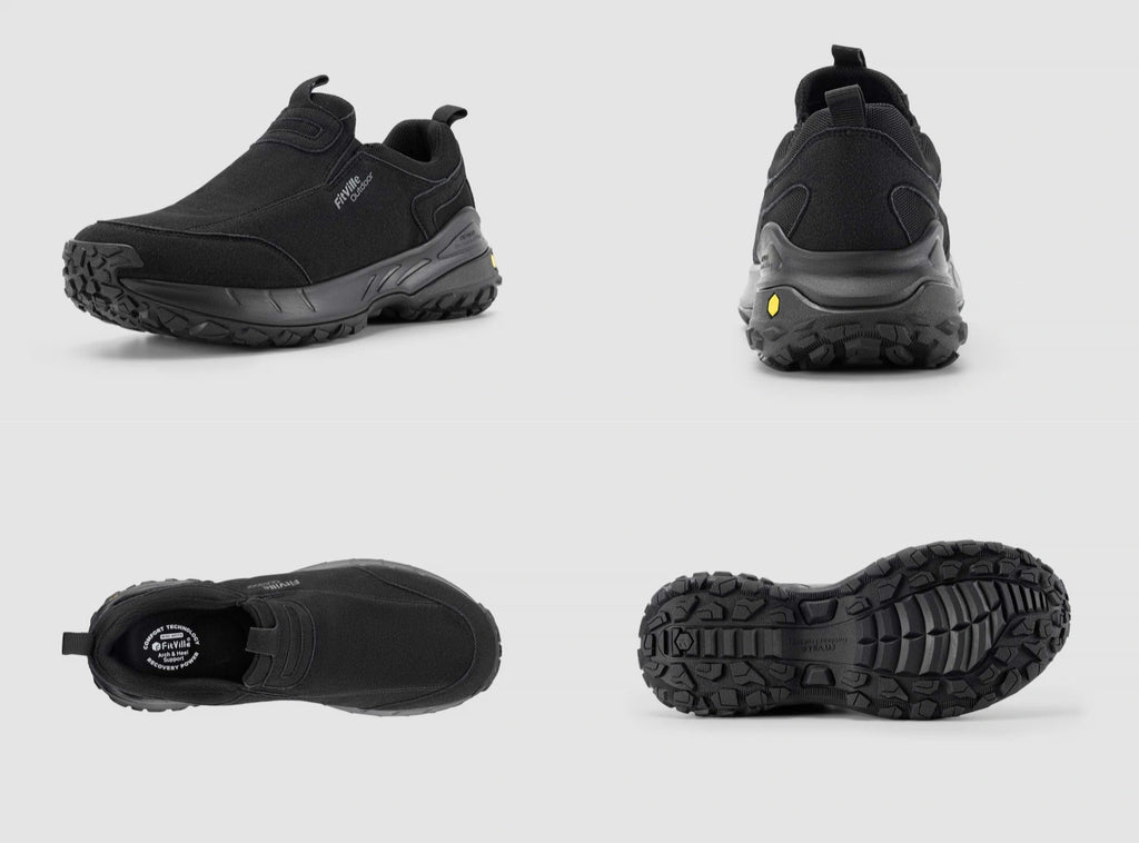 FitVille Men's Low - Top LugMax Outdoor Slip - On V3 - 17