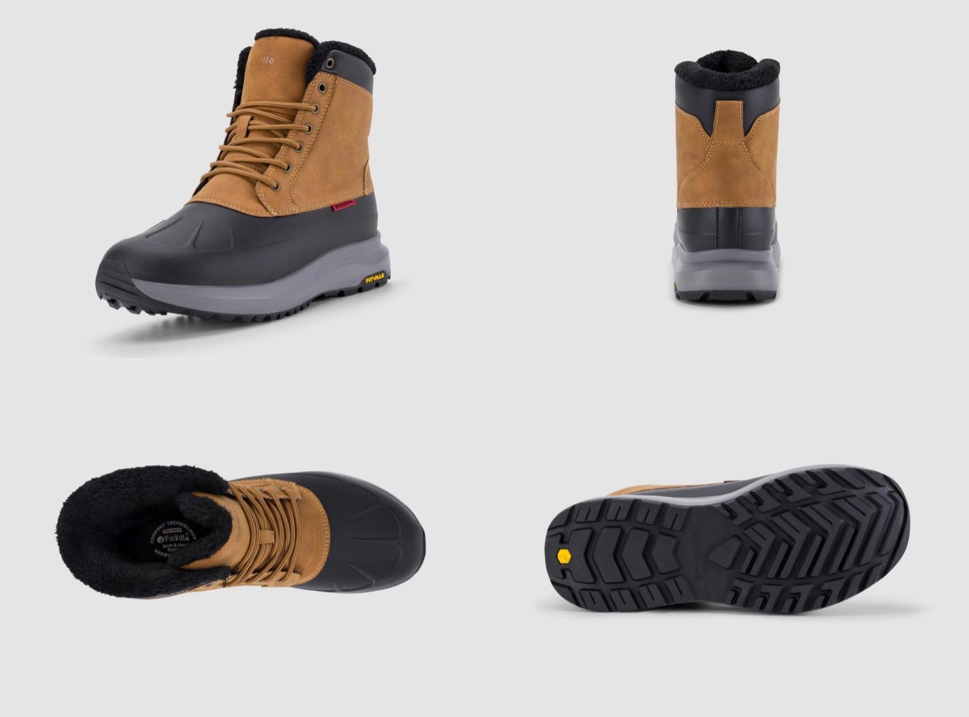 FitVille Men's CozyCore Winter Boots V10| 2E/4E