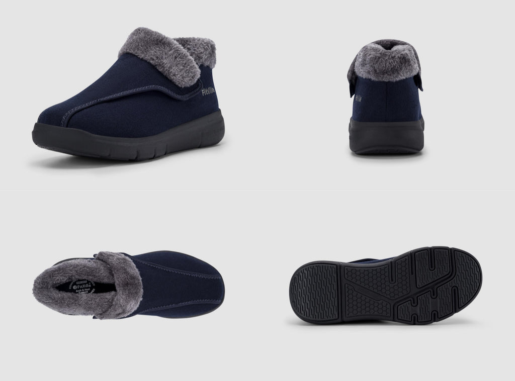 FitVille Men's EasyTop Diabetic Winter Boots V3 - 19