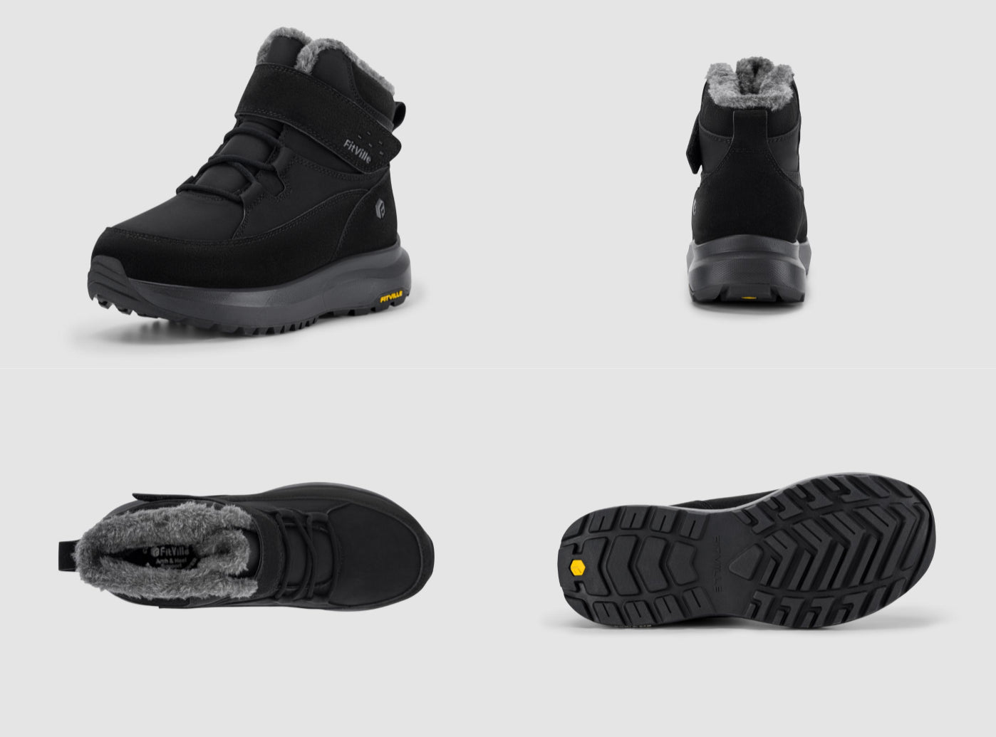 FitVille Women's CozyCore Winter Boots V12| 2E/4E