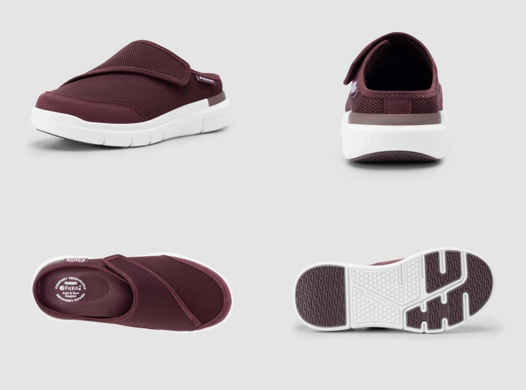 FitVille Women's EasyTop Diabetic Slipper V5 - 7