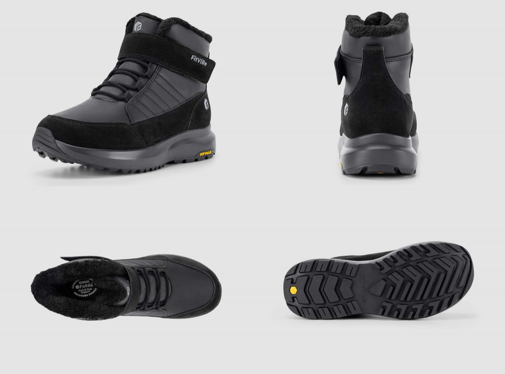 FitVille Men's CozyCore Winter Boots V8 - 9