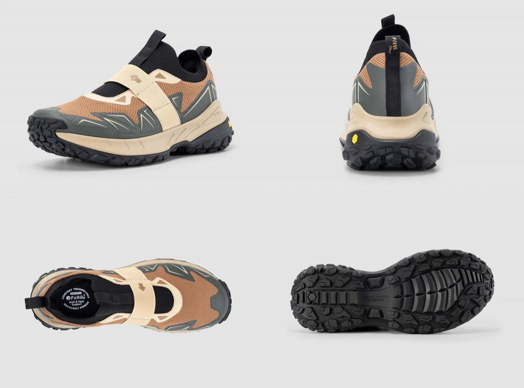 FitVille Men's Low - Top LugMax Hiking Shoes V4 - 8