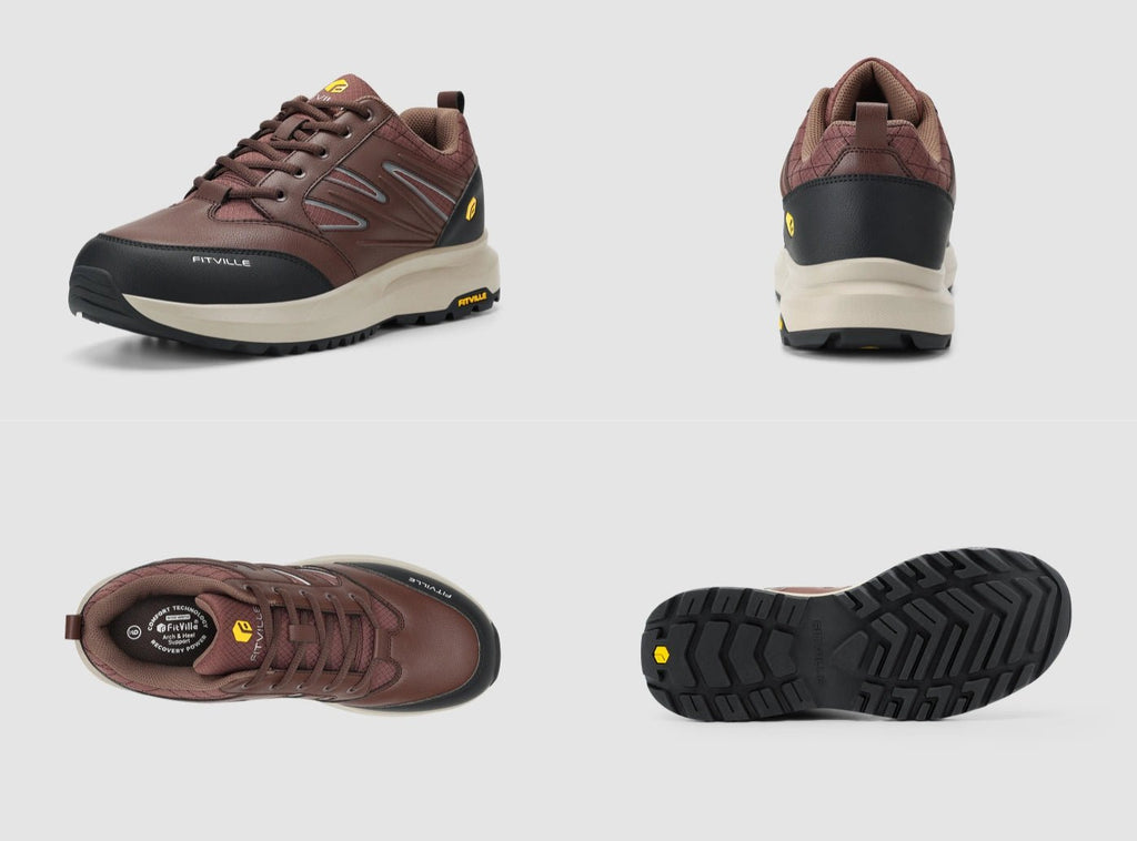 FitVille Men's Low - Top Sturdy Core Hiking Shoes V2 - 15