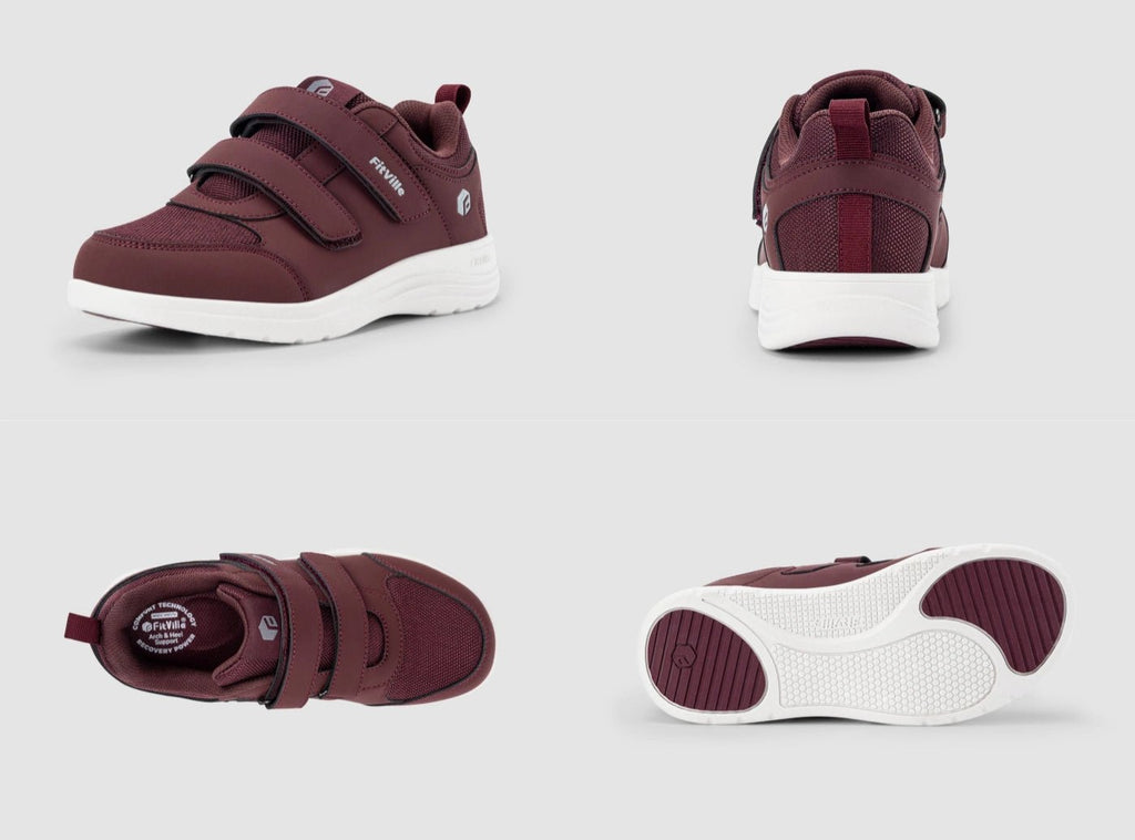 FitVille Women's EasyTop StrapEase Diabetic Shoes V6 - 8