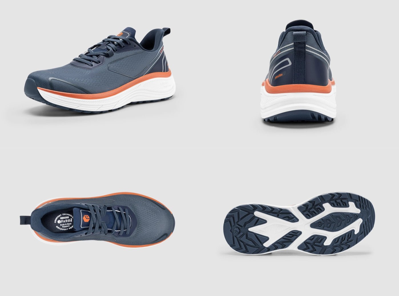 FitVille Men's Stride Core Pro Running Shoes V3 | Wide Fit