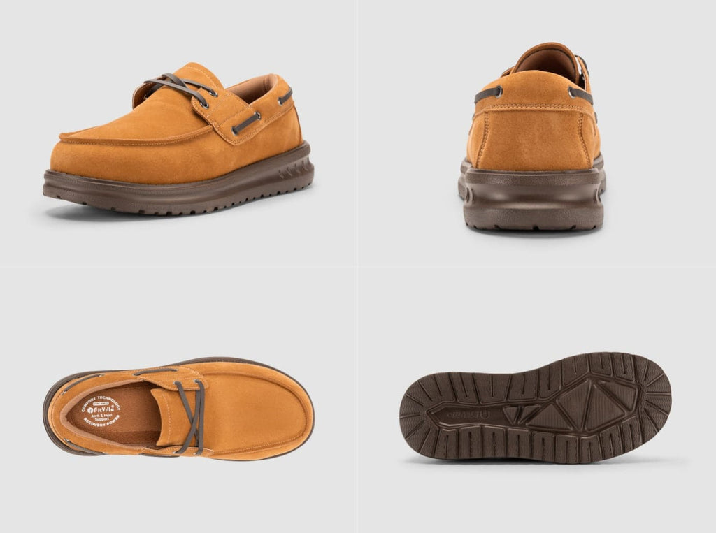 FitVille Men's Coastline Slip - On Boat Shoes V1 - 6