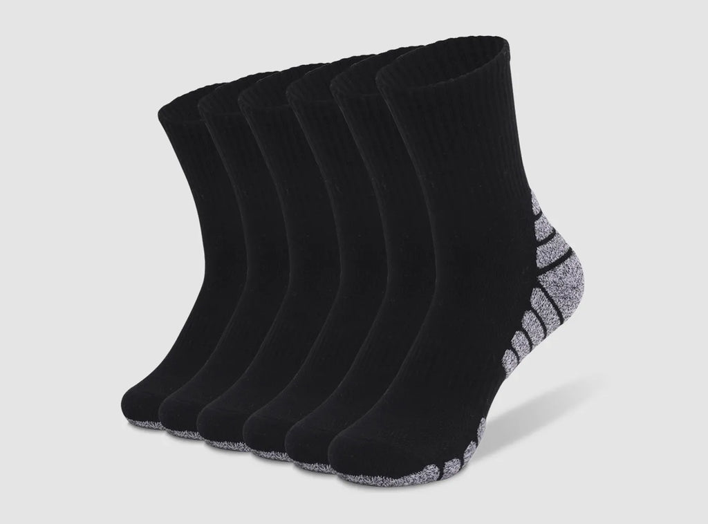 FitVille Men's Mid - Calf Athletic Socks 3 - Pair Bundle - 18