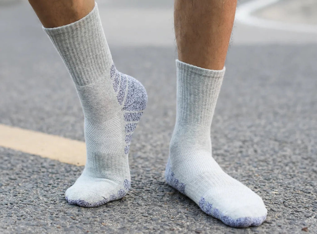 FitVille Men's Mid - Calf Athletic Socks 3 - Pair Bundle - 3