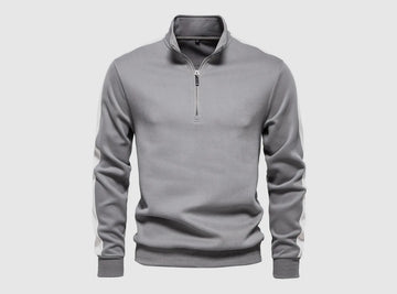 FitVille Men's Autumn Stand Collar Sweatshirt - 1