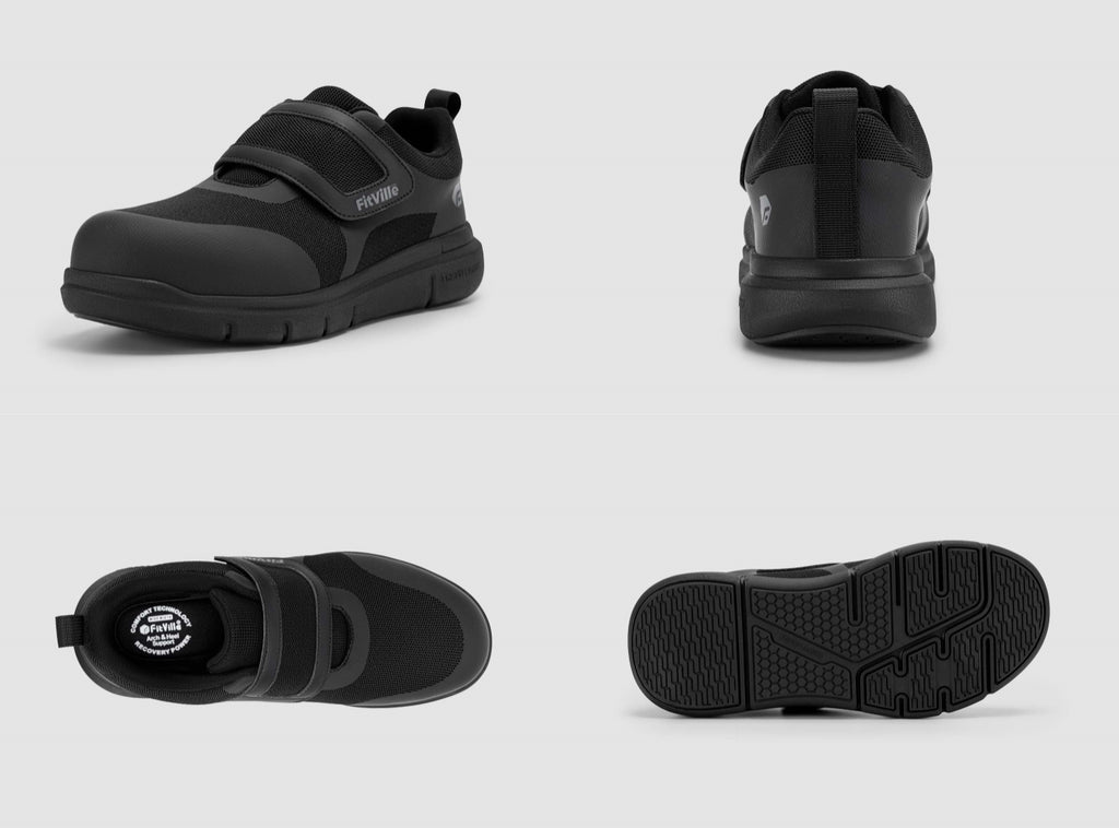 FitVille Men's Strap ToeShield Safety Shoes V1 - 7