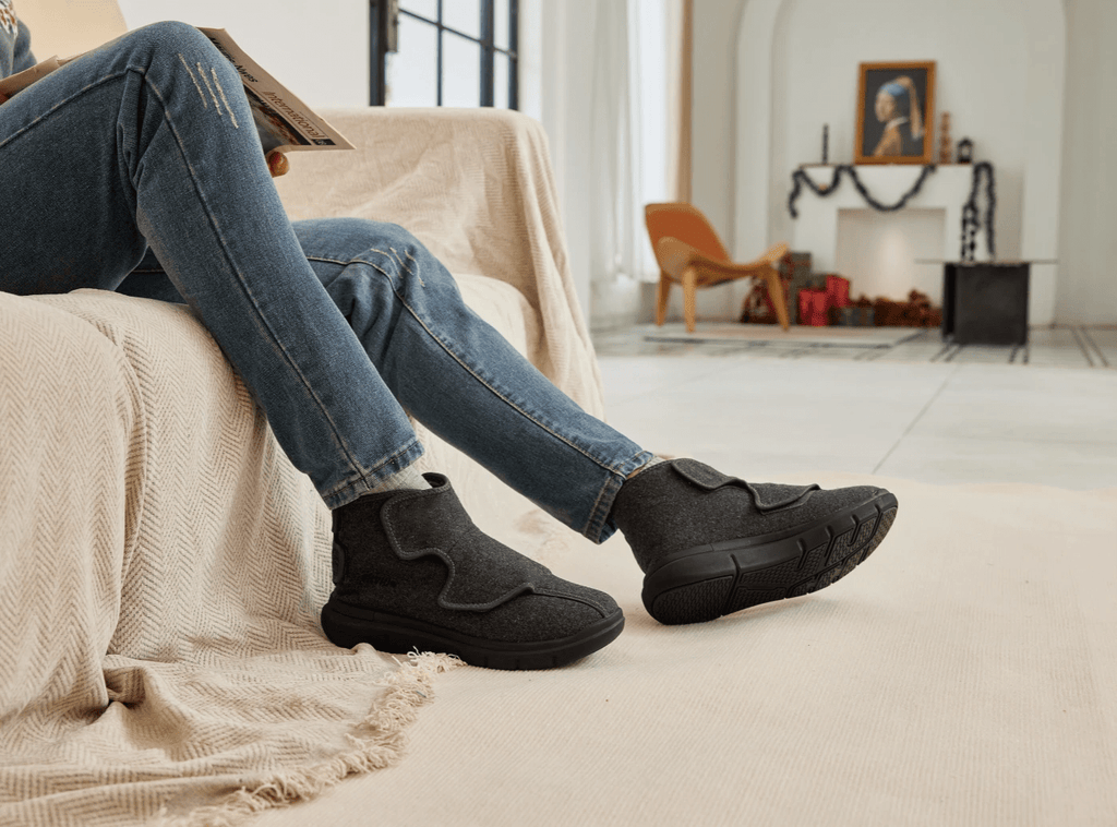 FitVille Men's EasyTop Diabetic Winter Boots V2 - 22