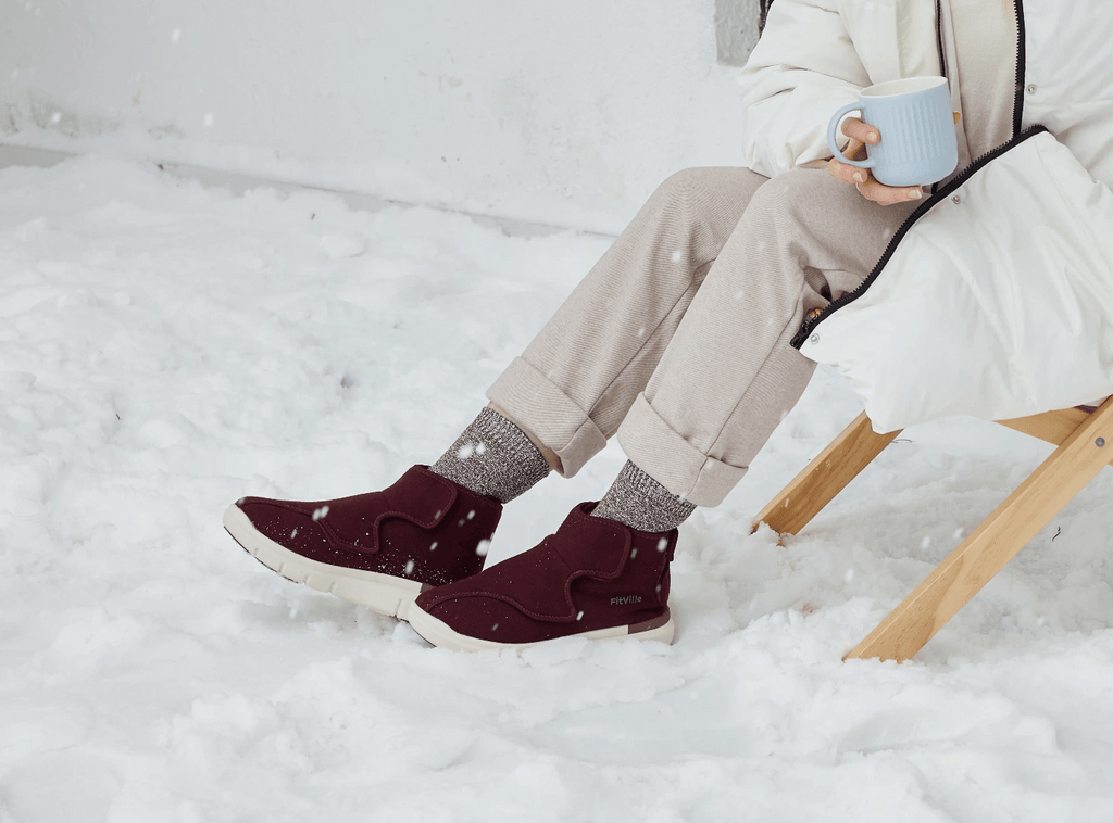 FitVille Women's EasyTop Diabetic Winter Boots V2 - 12