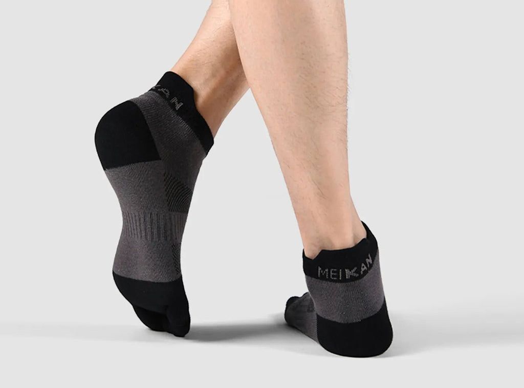 FitVille Unisex Five - Toe Anti - Odor Sweat - Absorbing Socks 2 - Pair Bundle - 7