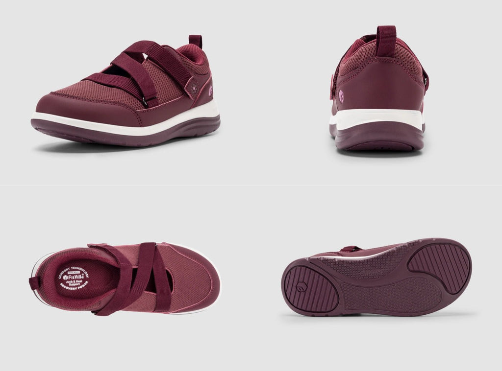 FitVille Women's EasyTop StrapEase Diabetic Shoes V11 - 19