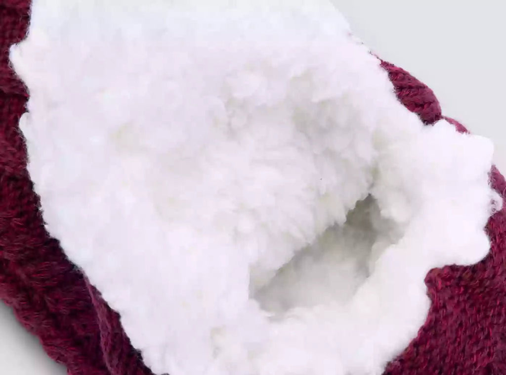 FitVille Fluffy Cozy Non - slip Slipper Socks (Unisex) - 12