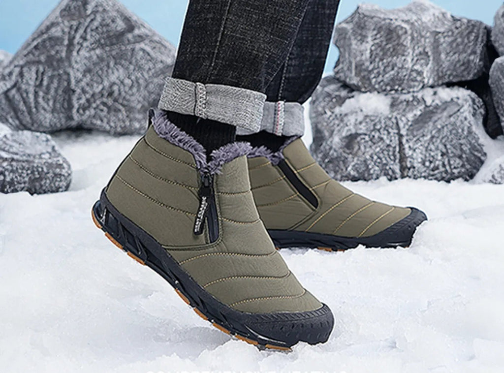 FitVille Men's Retro Round Toe Snow Boots - 2