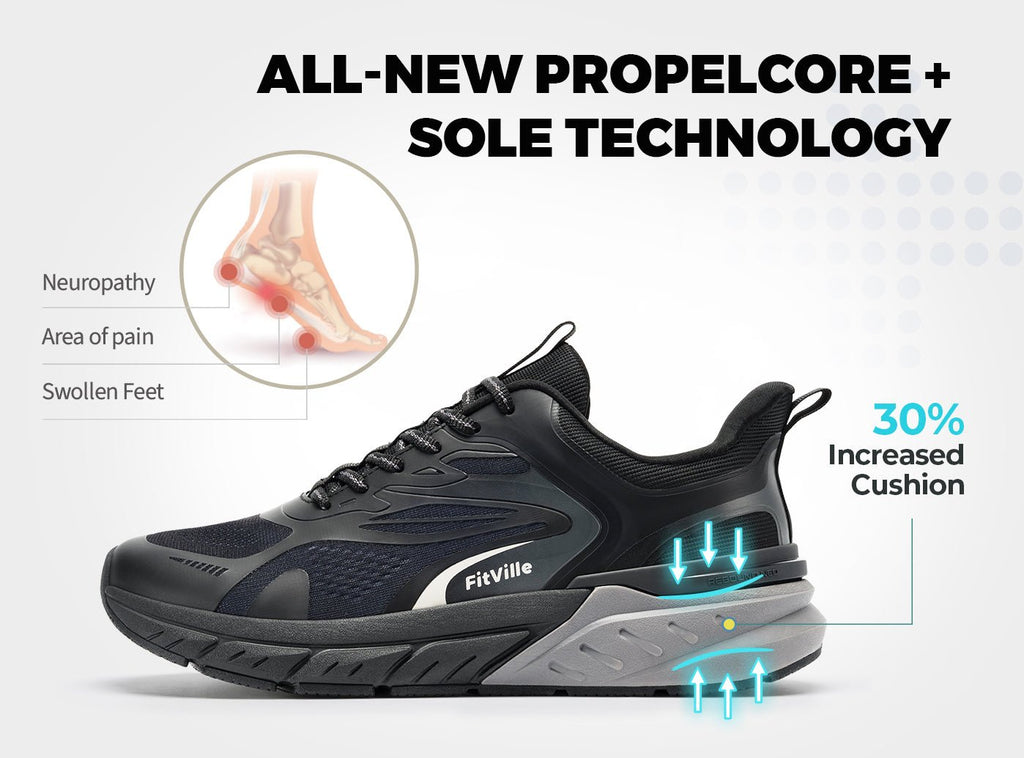 FitVille Men's Rebound Neo Walking Shoes V3 - 4