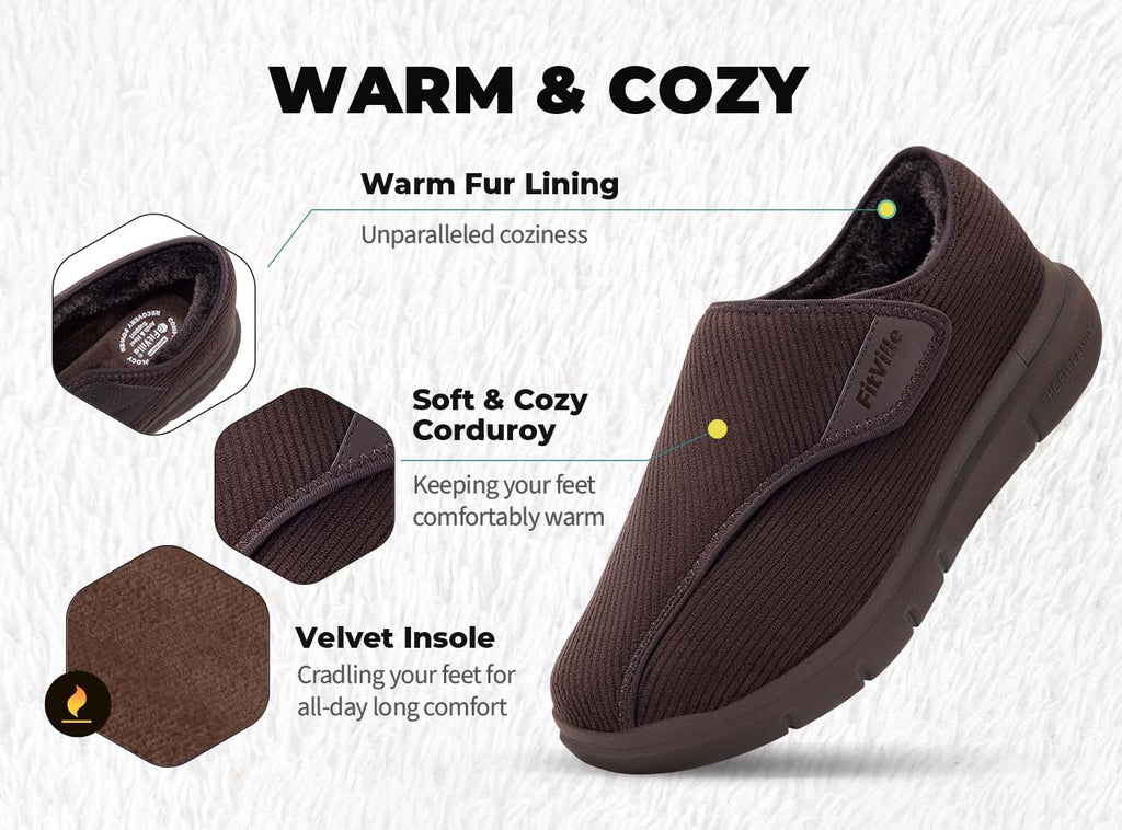 FitVille Men's EasyTop Comfort Slipper V1 - 4