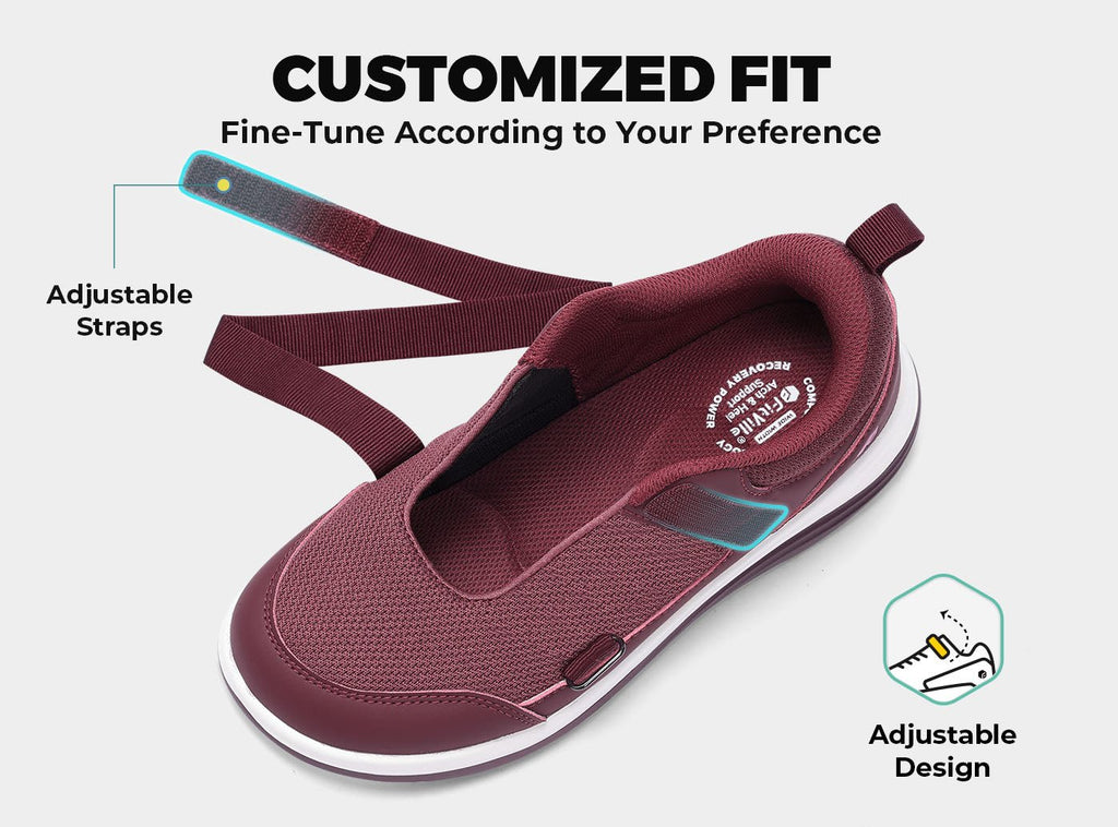 FitVille Women's EasyTop StrapEase Diabetic Shoes V11 - 15