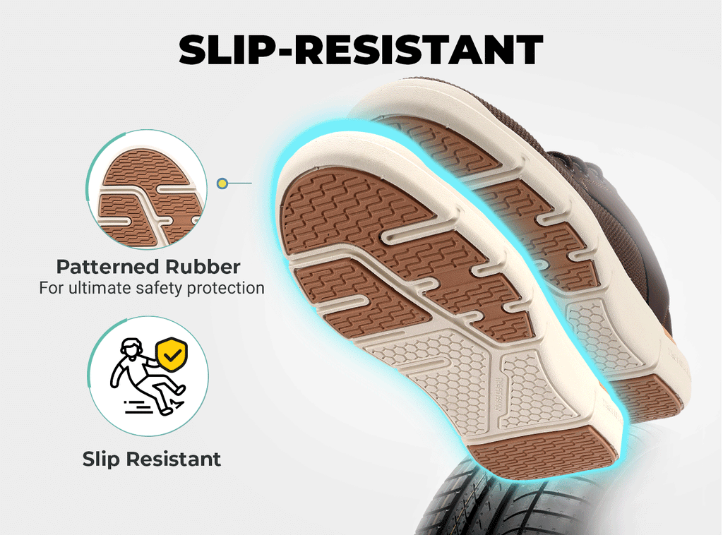 FitVille Men's BriskWalk Deluxe Lace - up Business Casual Sneaker V2 - 6