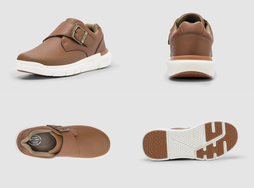 FitVille Men's BriskWalk Elite Dress Shoes V6 - 7