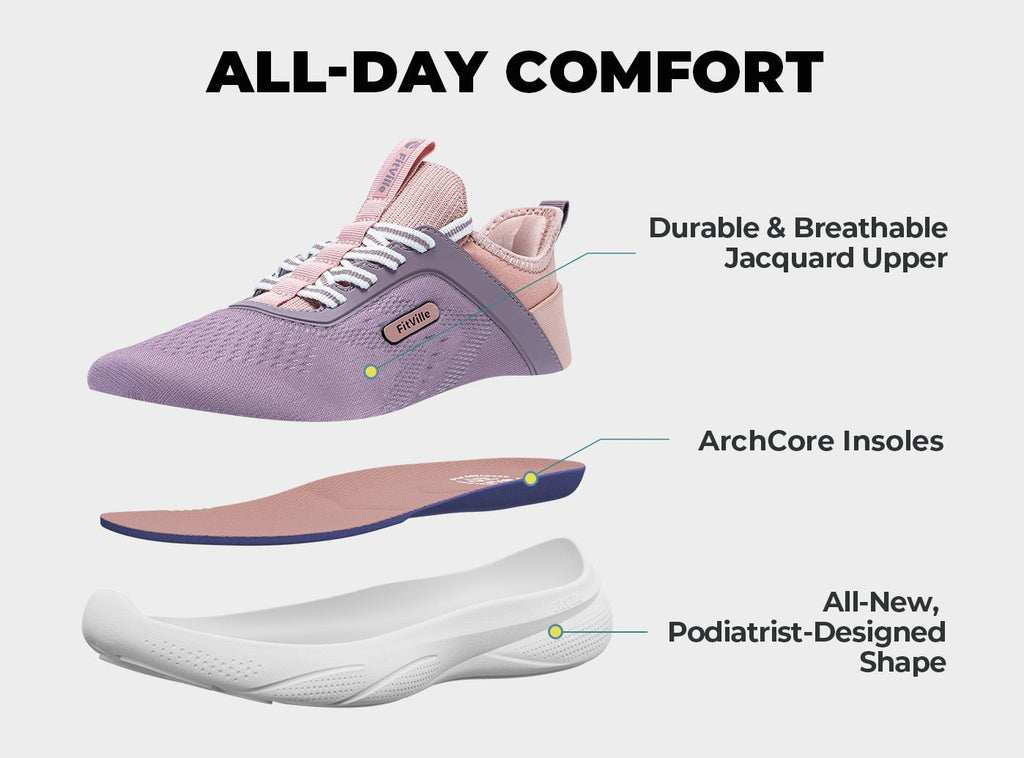 FitVille Women's ZephyrLite Walking Shoes V1 - 4