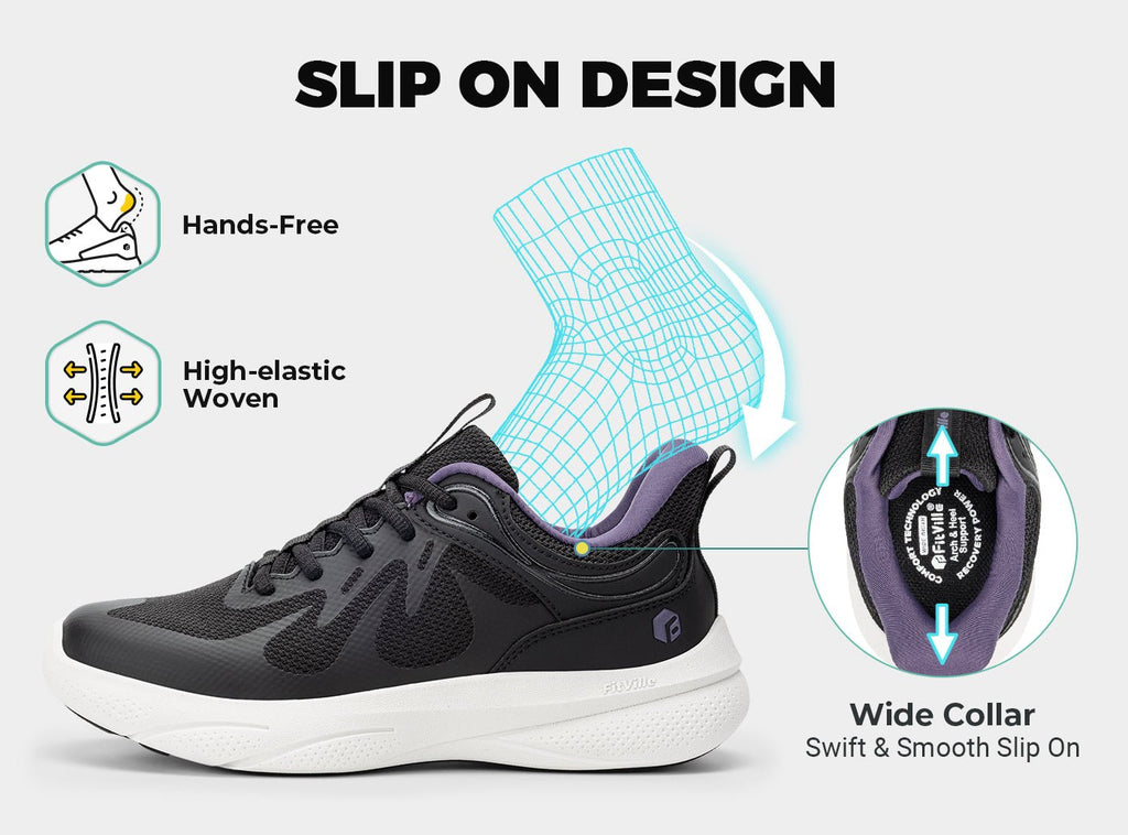 FitVille Women's ZephyrLite Walking Shoes V4 - 4