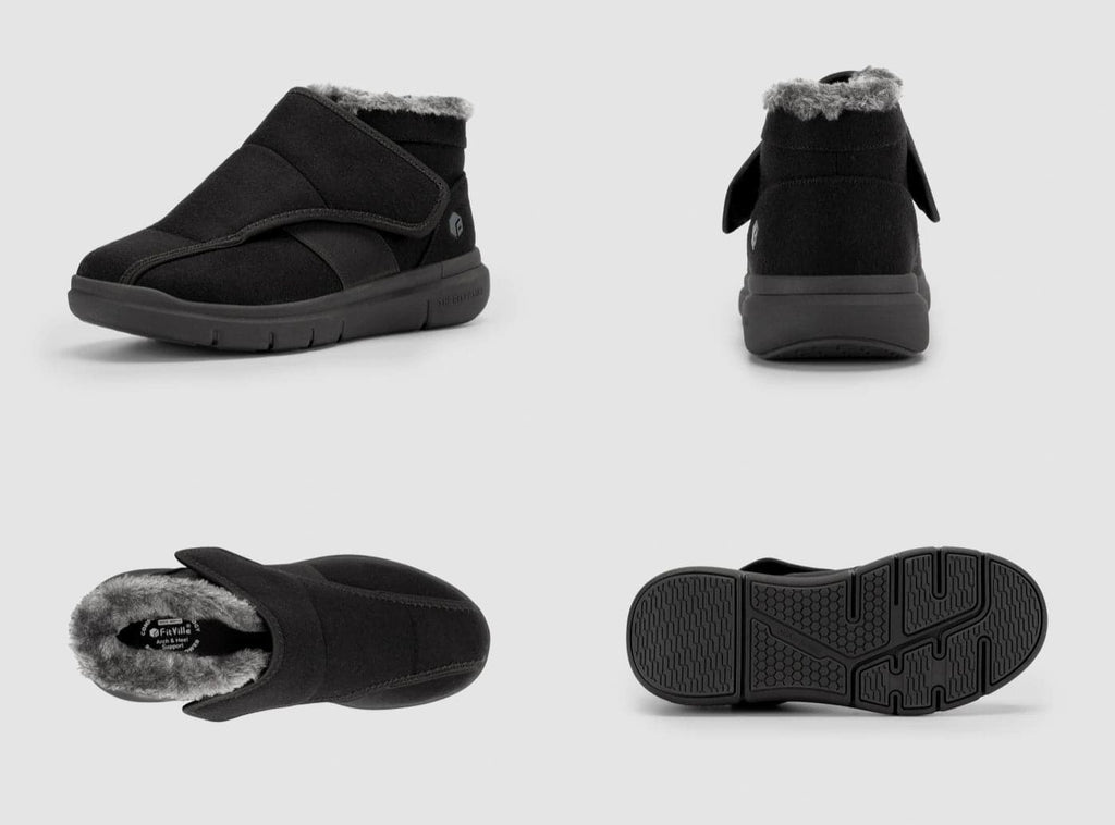 FitVille Men's EasyTop Diabetic Winter Boots V1 - 9