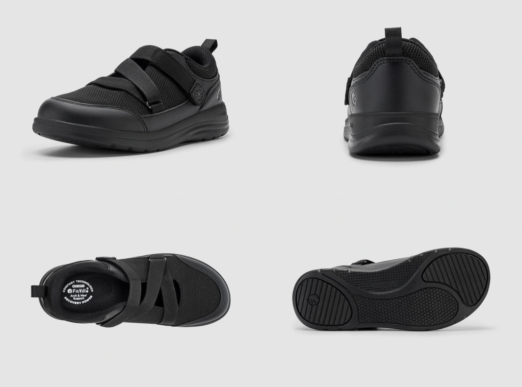 FitVille Women's EasyTop StrapEase Diabetic Shoes V11 - 9