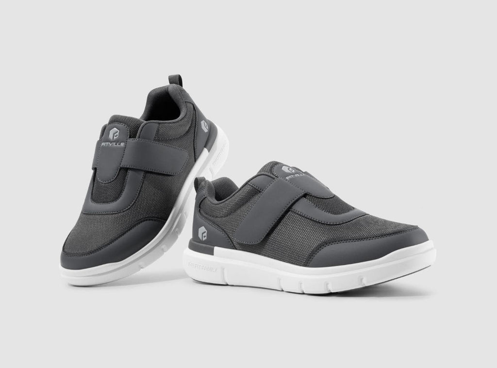 FitVille Men's EasyTop StrapEase Diabetic Shoes V4 - 7