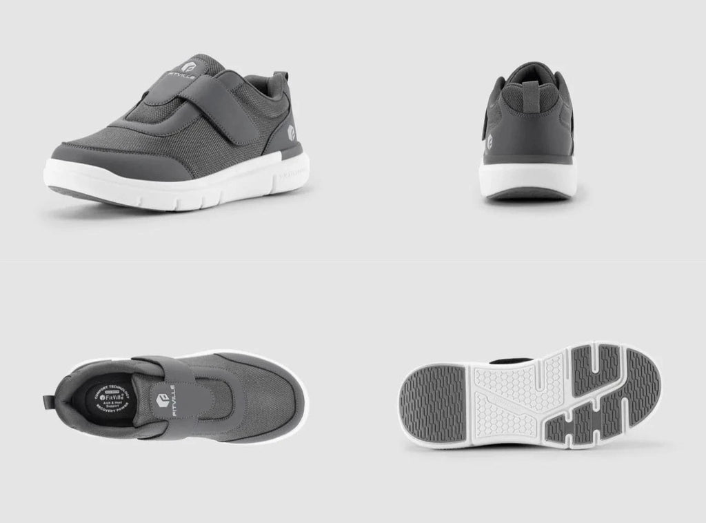 FitVille Men's EasyTop StrapEase Diabetic Shoes V4 - 6