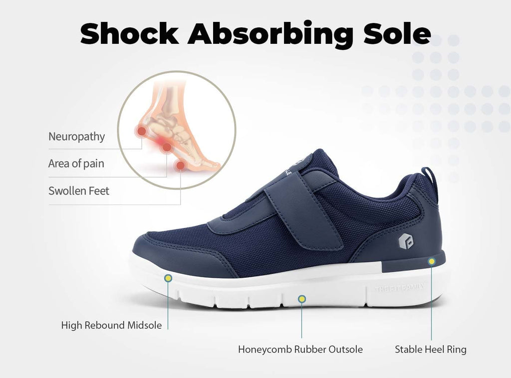 FitVille Men's EasyTop StrapEase Diabetic Shoes V4 - 4