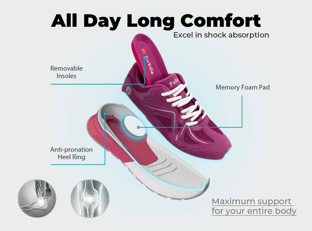 FitVille Women's Rebound Core Walking Shoes V1 - 4