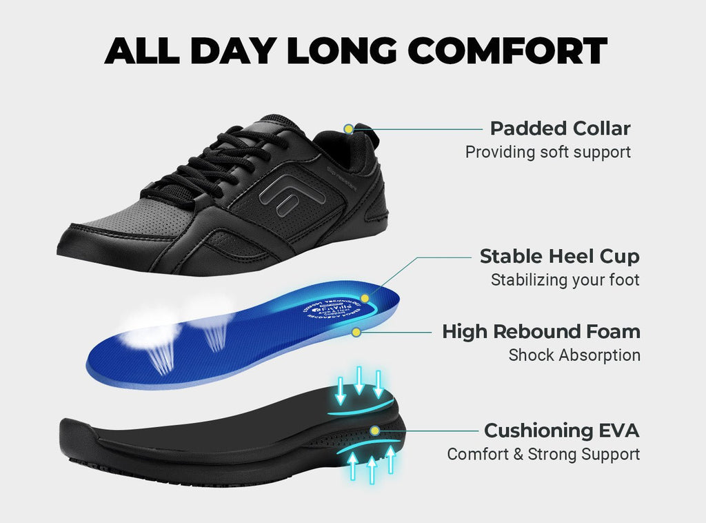 FitVille Men's TopGrip SR Work Shoes V1 - 4