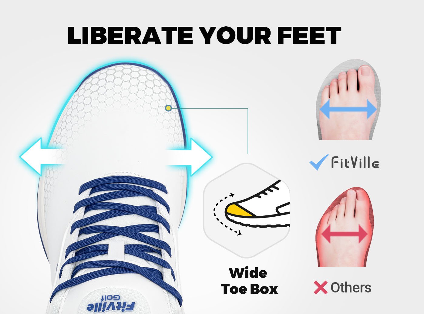 Comfortable Men's wide golf shoes SpeedEx | FitVille