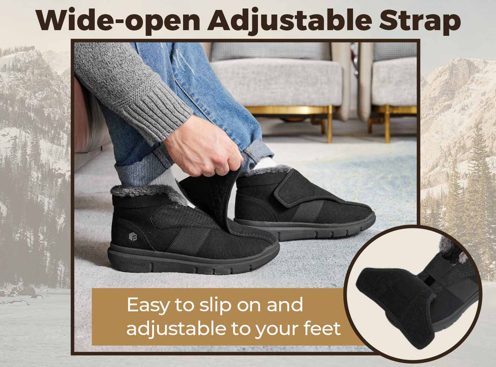 FitVille Men's EasyTop Diabetic Winter Boots V1 - 4